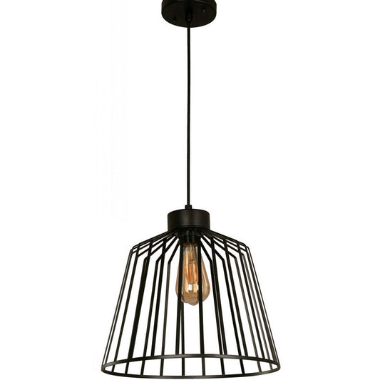 LAMP. COLGANTE NEGRO 1L E27 60W
