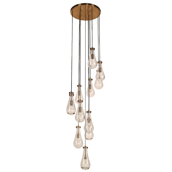 Lámpara Colgante Bronce Dorado 12L E14 10W