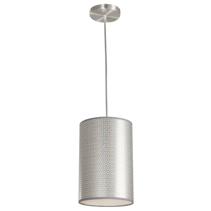 LAMP. COLGANTE PLATEADO 1L E27 60W