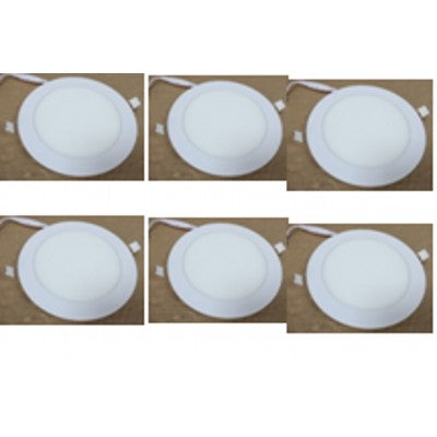 LAMP LED TECHO BLANCO MATE 12W 6000K (6PIEZAS)