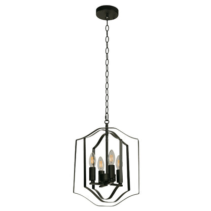 Lámpara Colgante Negro 4L E14 40W