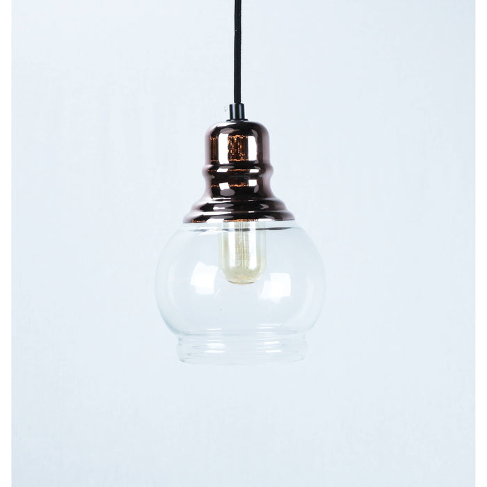 Lámpara Colgante Negro Y Bronce 1L E27 40W
