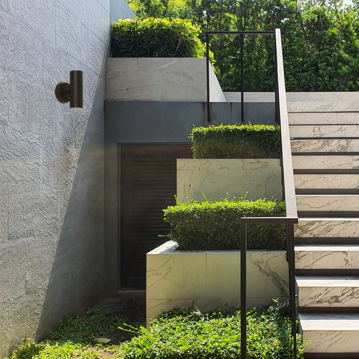 Lámpara Exterior  Pared Negro 2L Gu10 35W