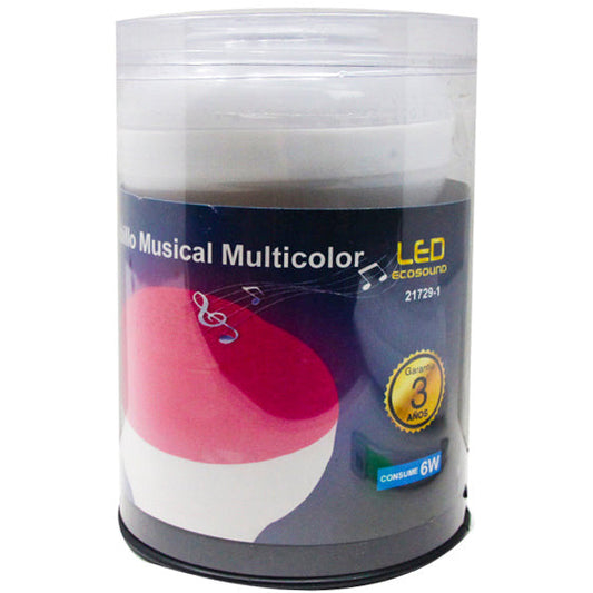 BOMBILLO LED E27 6W 100-265V RGB CON BLUETOOTH, BOCINA Y CONTROL REMOTO