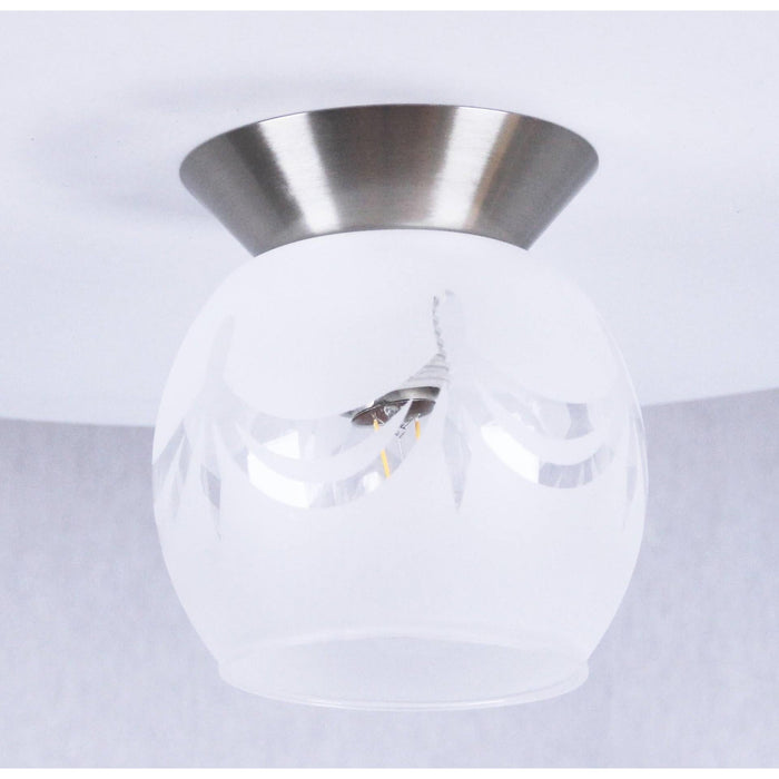 LAMP. TECHO NIQUEL SATINADO 1L E27 60W