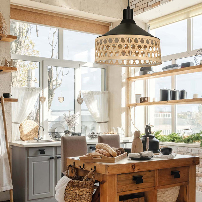 LAMP. COLGANTE NEGRO 1L E27 40W