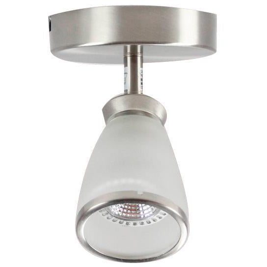 LAMP. TECHO REFLECTORA NÍQUEL SATINADO 1L GU10 50W