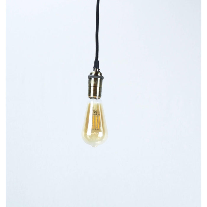 LAMP. COLGANTE BRONCE ANTIGUO 1L E27 60W
