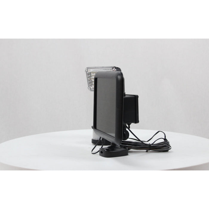 LAMP. LED EXT. REFLECTORA NEGRO 8W 3.7V 6000K (SOLAR CON FOTOCELDA Y SENSOR DE MOVIMIENTO Y LUZ)