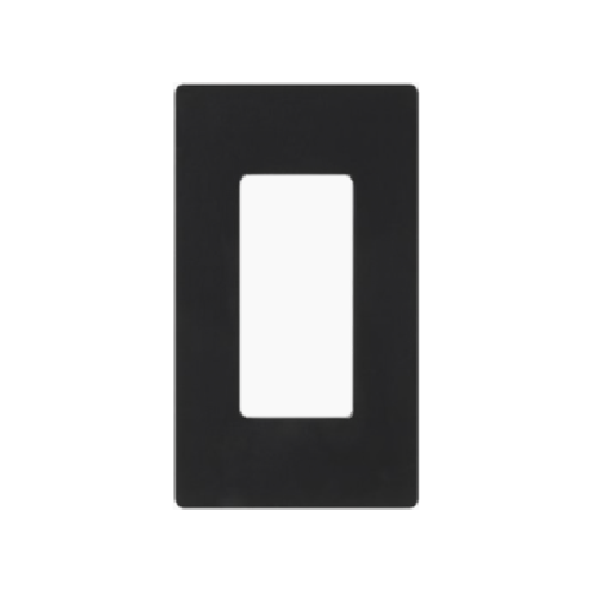 PLACA DECORATIVA DE PARED 1-GANG NEGRA
