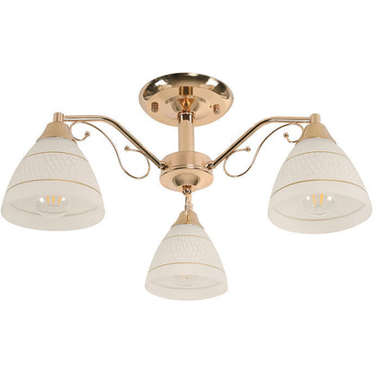 Lámpara Techo Dorado Francés 3L E27 40W