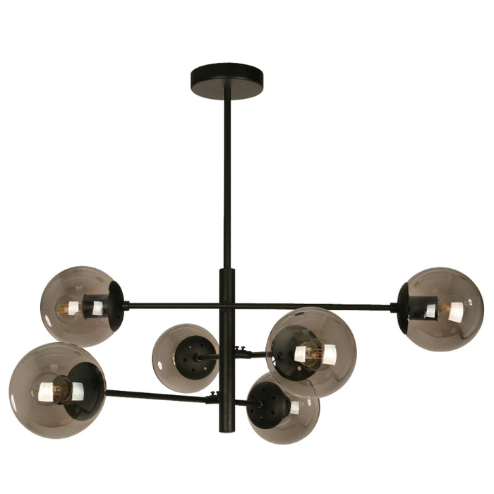 LAMP. COLGANTE NEGRO 6L E27 40W