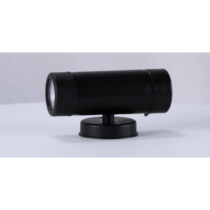 LAMP. EXT. PARED NEGRO 2L GU10 3W I/B LED