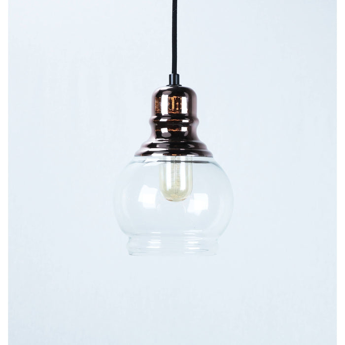 Lámpara Colgante Negro Y Bronce 1L E27 40W