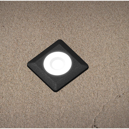 LAMP. EXT. EMPOTRABLE ALDO CUADRADO NEGRO 1L G9 1.7W