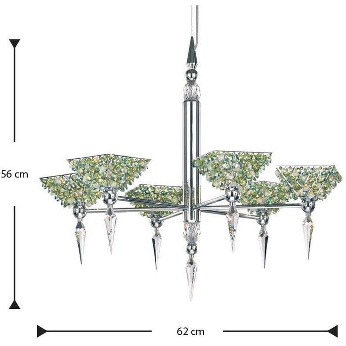 LAMP. COLGANTE GEOMETRIX VERTEX 6L G9 40W