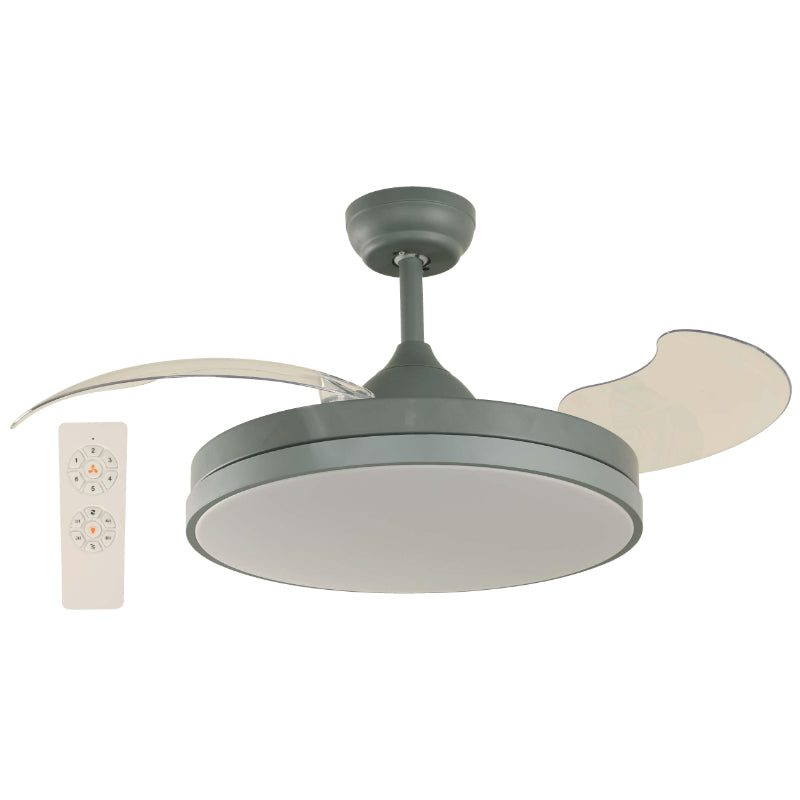 VENTILADOR LED DE TECHO 42"GRIS 36W 3000/4200/6500K DC (ASPAS PLEGABLES)