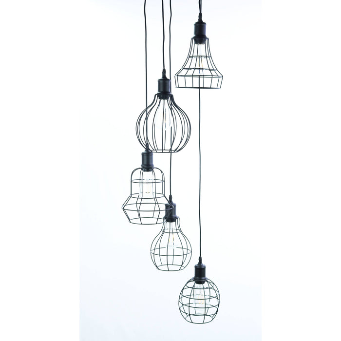 LAMP. COLGANTE NEGRO 5L E27 60W