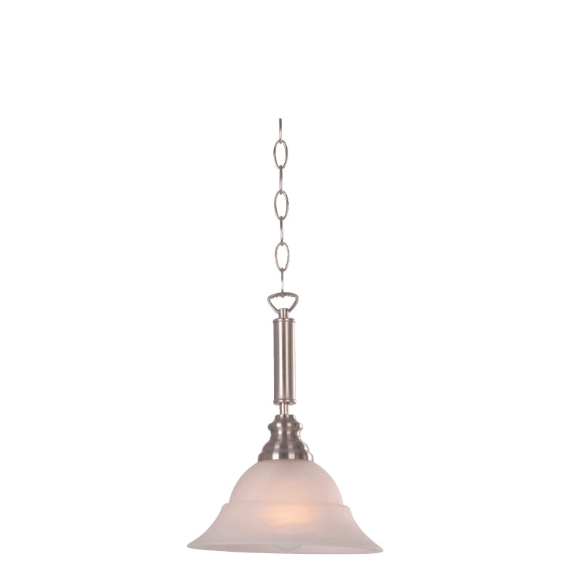 LAMP. COLGANTE NÍQUEL SATINADO 1L E27 60W