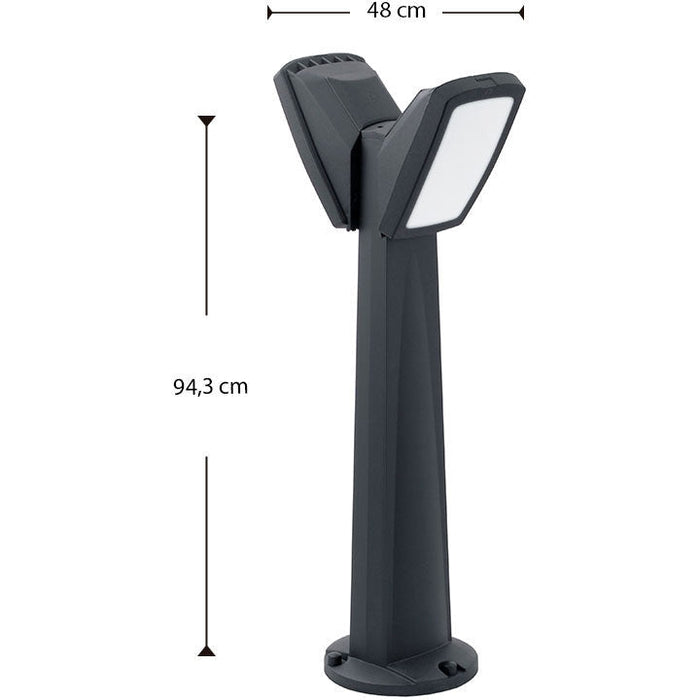LAMP. EXT. POSTE PINELA NEGRO 2L GX53 20W