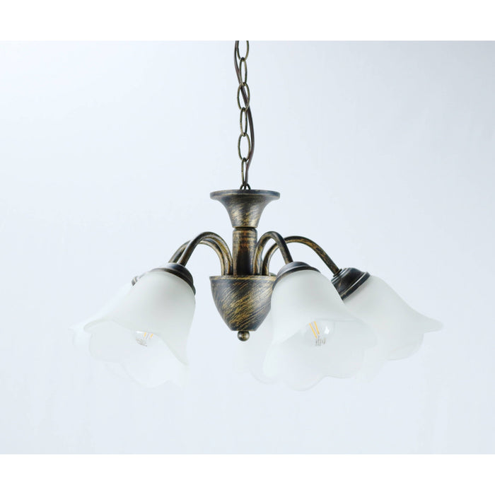 LAMP. COLGANTE DORADO 5L E27 60W