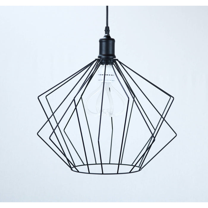 LAMP. COLGANTE NEGRO 1L E27 60W