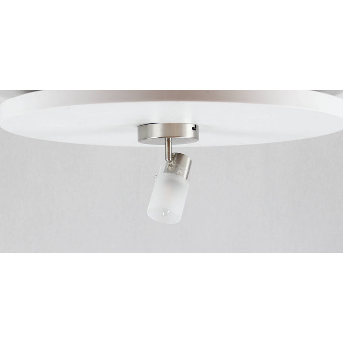 LAMP. TECHO NIQUEL SATINADO 1LUZ E27 60W N/B
