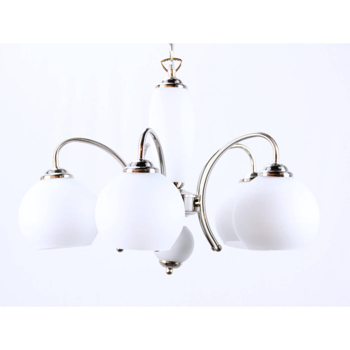 LAMP. TECHO NÍQUEL SATINADO 5L E27 60W
