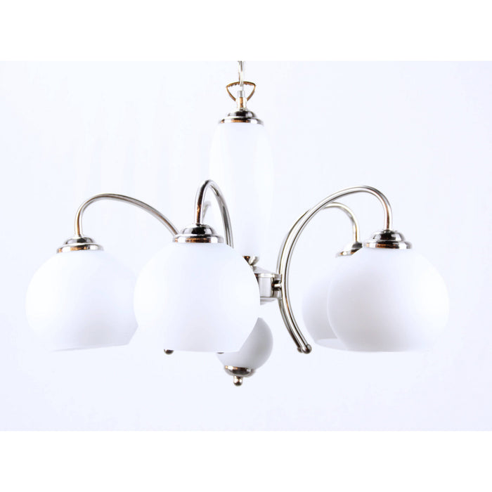 LAMP. TECHO NÍQUEL SATINADO 5L E27 60W