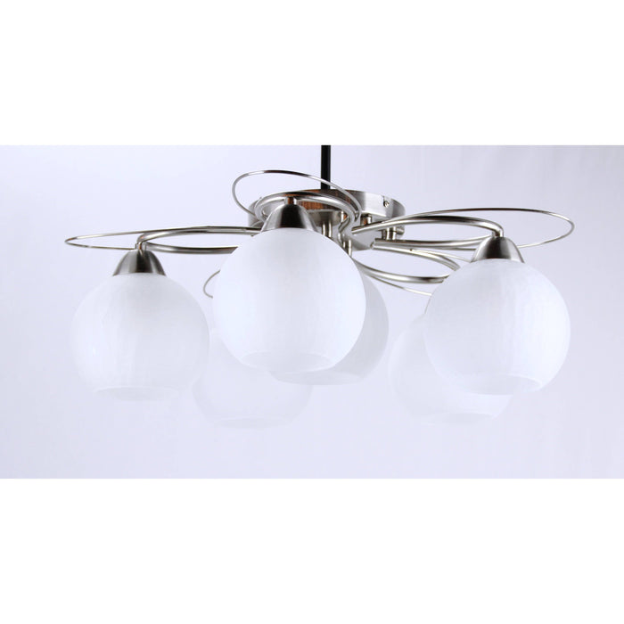 LAMP. TECHO NÍQUEL SATINADO 6L E27 40W