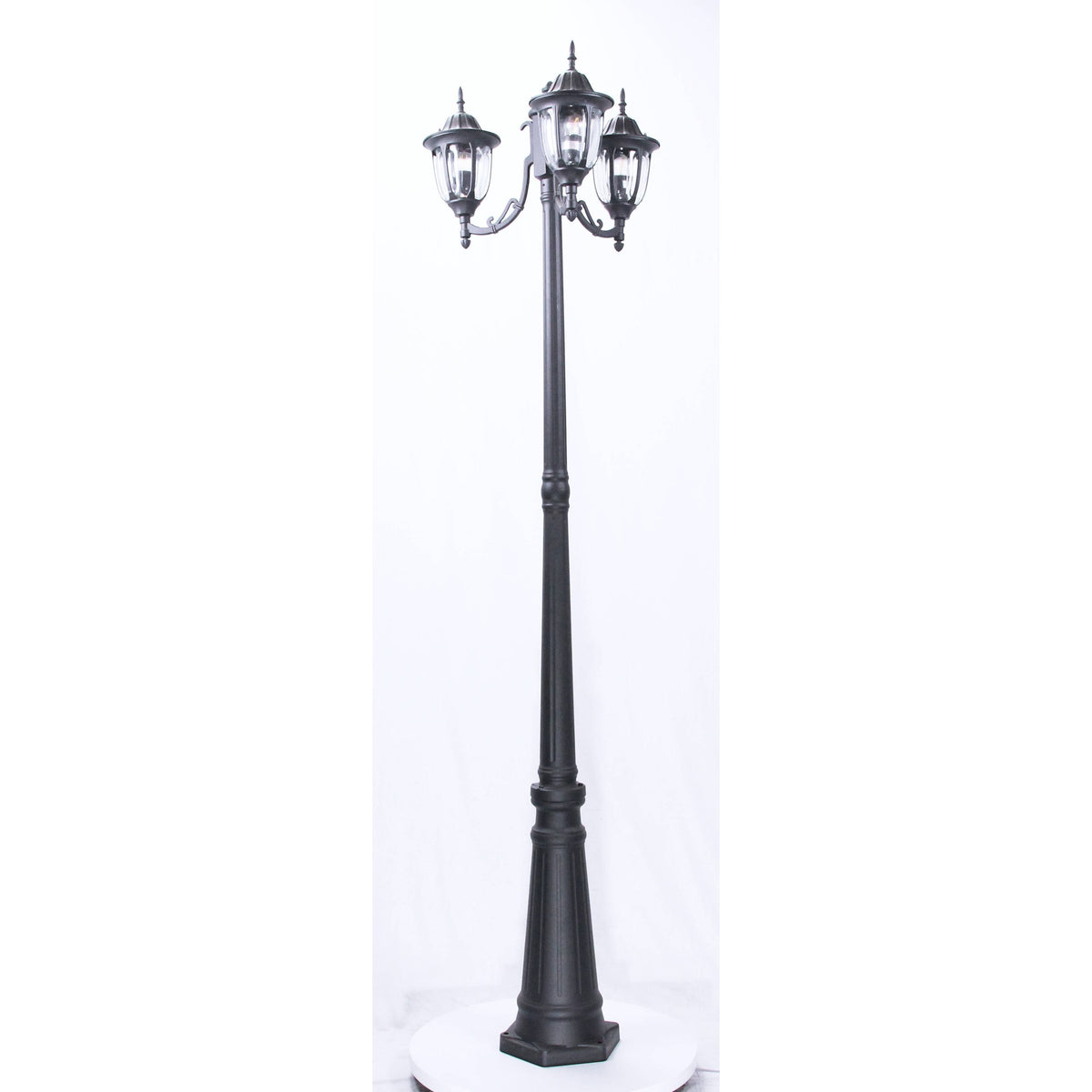 Lámpara Exterior  Poste Negro 3L E27 100W