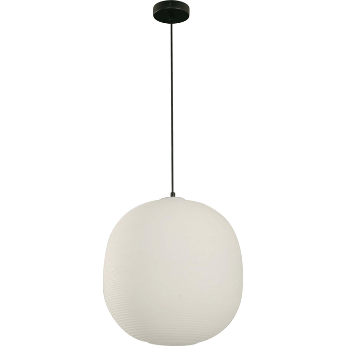 LAMP. COLGANTE NEGRO Y BLANCO 1L E27 40W