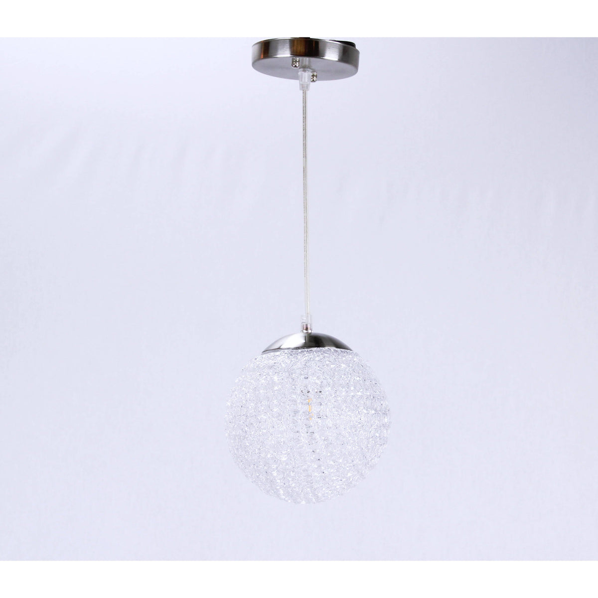 LAMP. COLGANTE NÍQUEL SATINADO 1L E27 60W