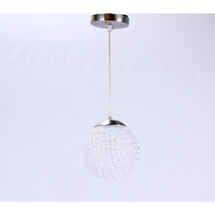 LAMP. COLGANTE NÍQUEL SATINADO 1L E27 60W