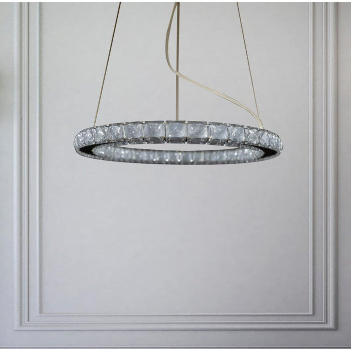 LAMP. LED COLGANTE CRISTAL CIRCLE 9W 6500K 120-240V