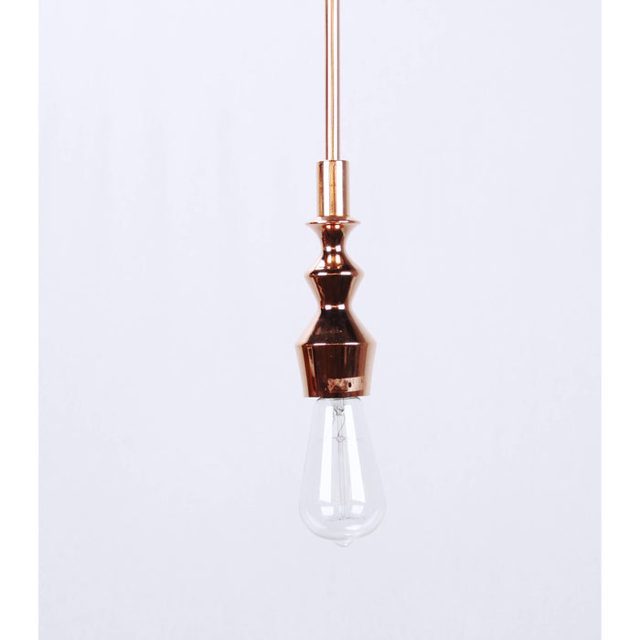 LAMP. COLGANTE COBRE 1L E27 60W