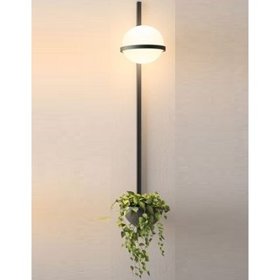 Lámpara Pared Negro 1L E27 40W (Pote Incluido)