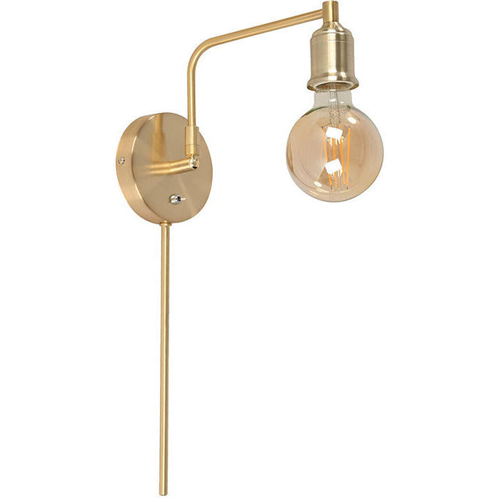 LAMP. PARED DORADO SATINADO 1L E27 40W