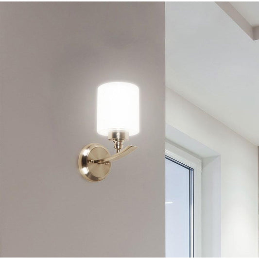 LAMP. PARED NÍQUEL SATINADO 1L E27 40W