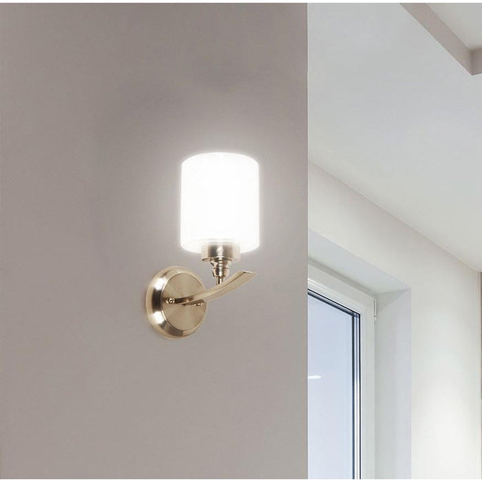 LAMP. PARED NÍQUEL SATINADO 1L E27 40W