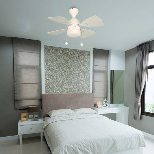 VENTILADOR DE TECHO 32" BLANCO 1L E27 40W