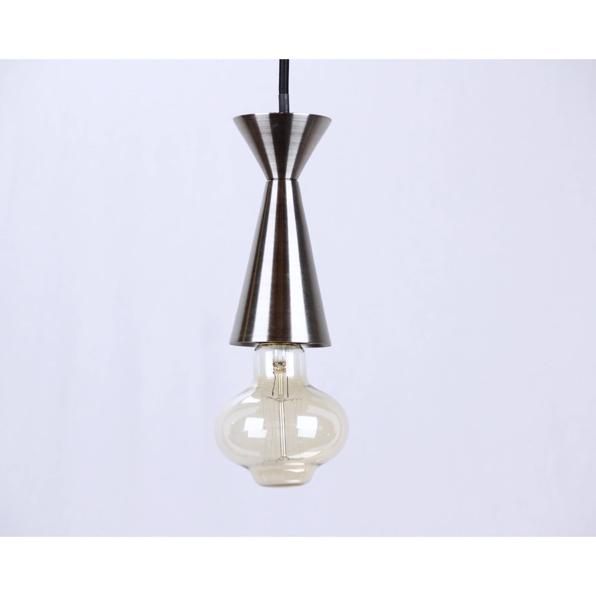 LAMP. COLGANTE NÍQUEL SATINADO 1L E27 60W