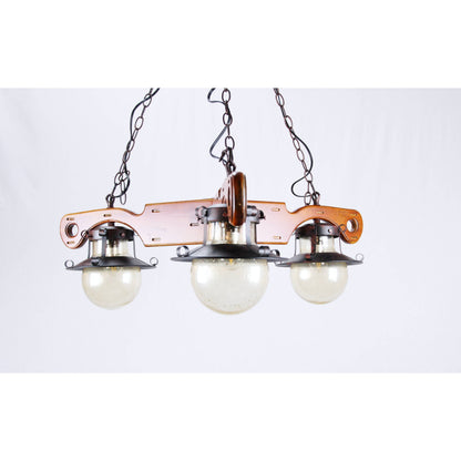 LAMP. COLGANTE MADERA 3L E27 60W