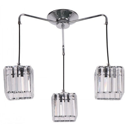 LAMP. TECHO CROMO 3L E27 40W