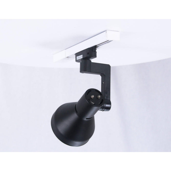 LAMP. DE RIEL NEGRO 1LUZ E27 9W N/B