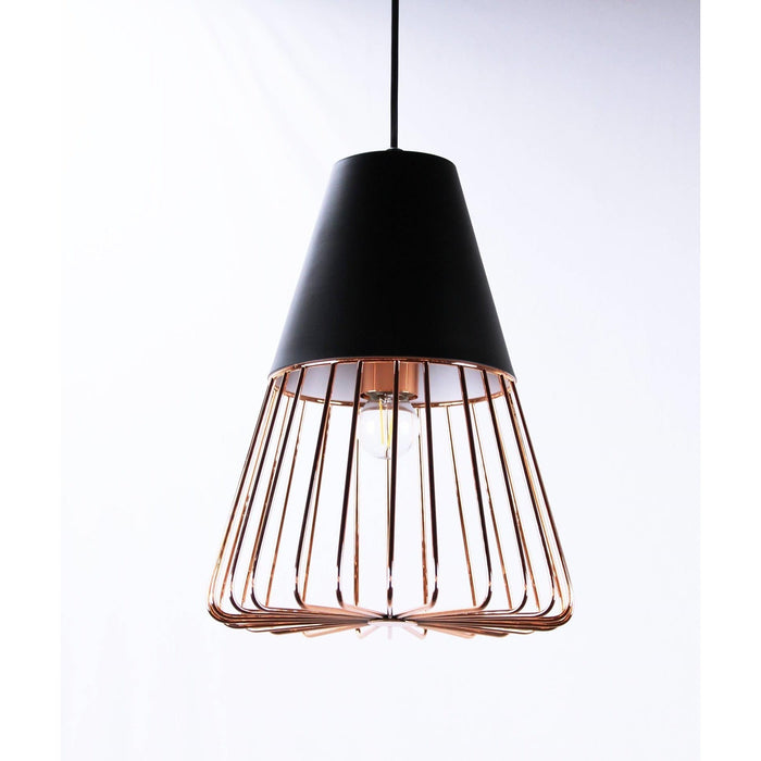 LAMP. COLGANTE NEGRO 1L E27 60W