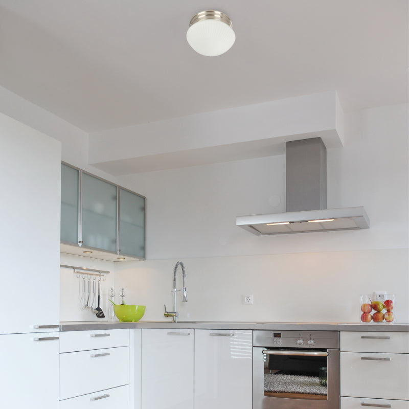 LAMP. TECHO NIQUEL SATINADO 1L E27 60W