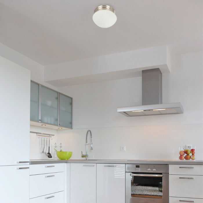 LAMP. TECHO NIQUEL SATINADO 1L E27 60W