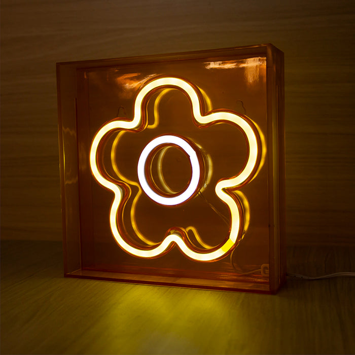 LAMP. LED MESA ACAB. PINK DAISY NEON ACRYLIC 3.5W 5V 3000K