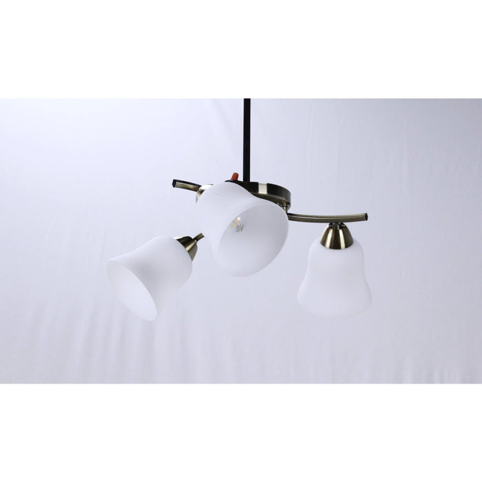 LAMP. TECHO BRONCE ANTIGUO 3L E27 40W